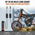 thumbnail image 3 of GT54 Riding'times 37MPH Electric Dirt Bike for Teens Adults,48V27AH Electric Motorcycle with 14"/12" Fat Tire Ebike, 2000W Dual Hydraulic Brakes Mountain Off-Road, 3 of 9