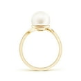 thumbnail image 2 of ANGARA Freshwater Cultured Pearl Solitaire Bypass Ring in 14K Yellow Gold for Women | June Birthstone, Birthday, Anniversary, Jewelry Gift for Women | Pearl Ring, 2 of 7