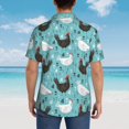 thumbnail image 4 of Pofeuu Lovely Roosters Print Hawaiian Shirt for Men Sleeves Casual Button Down Summer Beach Dress Shirts T-Shirts,X-Large, 4 of 7