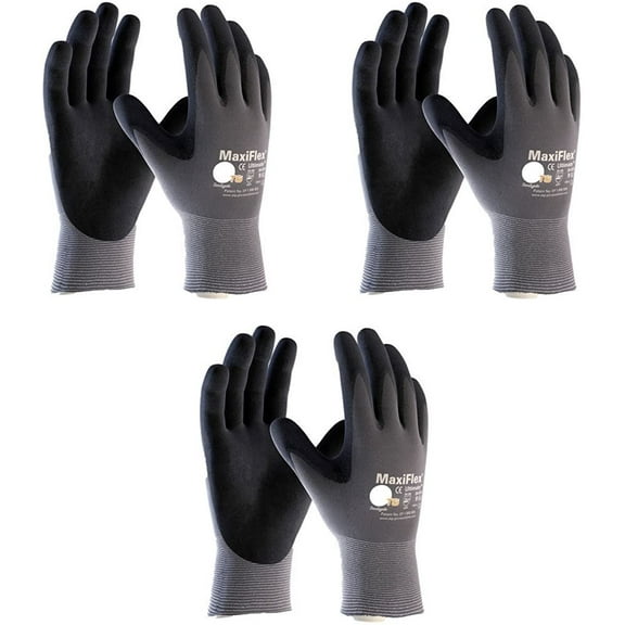 MaxiFlex Ultimate Grip Glove 34-874 - Nitrile Micro-Foam Palm - 3 Pair, Size XS