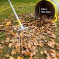 thumbnail image 3 of 63-Inch Adjustable Garden Leaf Rake with Steel Handle, 3 of 7