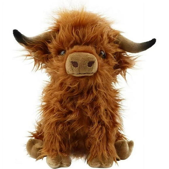 Scottish Highland Cow Plush Cute Realistic Cow Stuffed Animals Soft Farm Plushie Toy Highland Cow Plush Toy Birthday Gifts