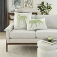 thumbnail image 5 of Mina Victory Raised Print Leopard 14" x 23" Green Throw Pillow, 5 of 6