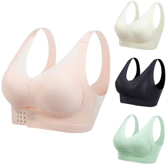 Vetsdori Pumping Nursing Bras for Women Breastfeeding Plus Size Maternity Bras Wireless Cozy Bralette Soft Everyday Womens Bras Push up