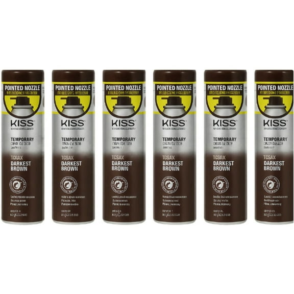 6 PACK TINTATION COLOR SPRAY TCS02 DARKEST BROWN (NEW BUNDLE)