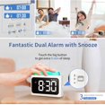thumbnail image 4 of LinenLoon Réveil Numérique de Chevet avec Veilleuse 7 Couleurs : Écran LED 4,72 Pouces avec Double Alarme Forte, Répétition, 12/24H, Volume et Luminosité Réglables, Horloge Alimentée par le Secteur pour Adultes Aînés Enfants, 4 of 5