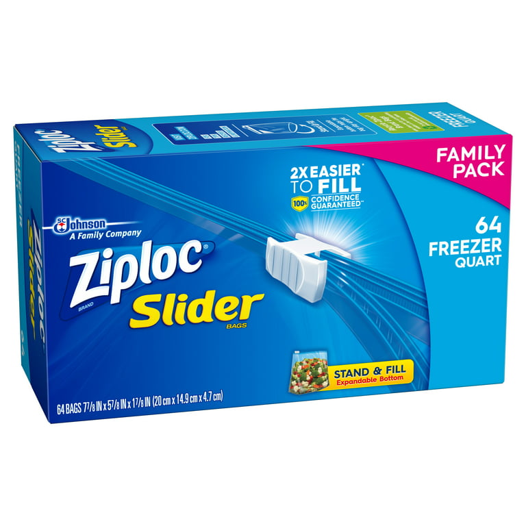 Bag Tek 1 qt Clear Plastic Slider Freezer Bag - Expandable Bottom, Write-On  Label, BPA-Free - 6 x 2 1/4 x 8 - 1000 count box