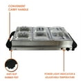 thumbnail image 3 of MegaChef 4 Section Buffet Server & Food Warmer Silver (936103785M), 3 of 8