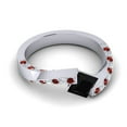 thumbnail image 4 of 1.20 Ct Beautiful Natural Diamond Black Onyx & Garnet Gemstone Wedding Ring for Ladies 14K White Gold Size 3 by Diamond-Capitals, 4 of 8