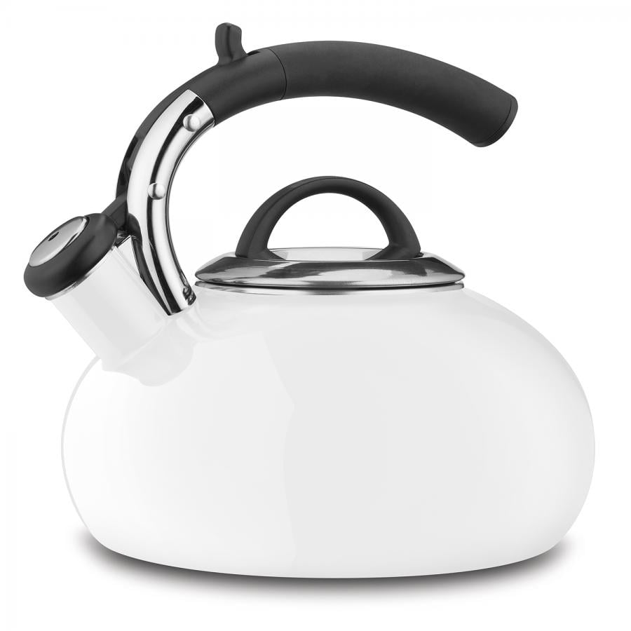 Cuisinart Prodigy 2 Quart Enamel Whistling Tea Kettle, White Walmart