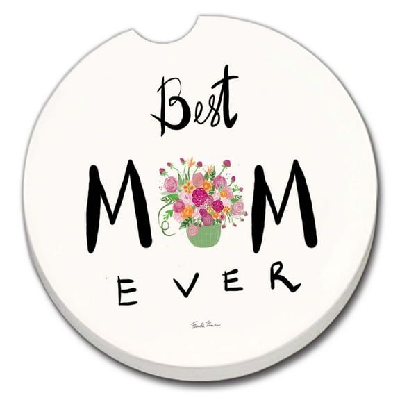 Thirstystone "Best Mom Ever" Single Absorbent Stone Car Coaster