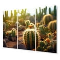 thumbnail image 2 of Designart "Sunrise Over a Perfect Cactus Landscape II" Floral Art Living Room Set, 2 of 5