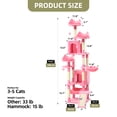 thumbnail image 3 of Uforic 75in Large Cat Tree Tower, Multi-Level Cat Condo with Scratch Posts, Cozy Basket Hammocks, Top Perches, Sisal Ramp, Pink, 3 of 10