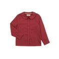 thumbnail image 4 of Leveret Kids & Toddler Girls Long Sleeve Uniform Cotton Dress Shirt Maroon (Size 12 Years), 4 of 4