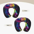 thumbnail image 3 of KLL Neon Pop Art Pitbull Pattern Memory Foam Cervical Neck Pillow Versatile U-Shaped Pillows for Home/Office/Camping/Travelling/Soft Washable Cover, 3 of 8