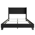 thumbnail image 5 of Home Design Niles Twin Upholstered Panel Bed Frame with Wingback Headboard and Foam-Padded Support, Black, Easy Assembly, 5 of 10