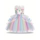thumbnail image 3 of Adorable Unicorn Floral Print Mesh Princess Dress - Perfect for Your Little Girls, 3 of 4