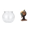thumbnail image 1 of Acuario de escritorio,Pecera pequeña transparente,pecera,jarrón,mesa,Figura de escritorio,Reloj de mesa con forma de globo terráqueo para decoración de oficina y hogar,Reloj de escritorio, 1 of 8