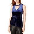 thumbnail image 1 of Blusa de punto con dobladillo peplum Kensie Azul Mediana, 1 of 2