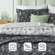 thumbnail image 3 of Juego de edredón Bedsure Twin gris oscuro con estampado floral, 3 of 7
