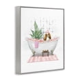 thumbnail image 3 of Stupell Industries Shabby Chic Puppy in Bathtub Pastel Gray Framed Giclee Art, 24 x 30, by Ziwei Li, 3 of 8