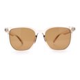 thumbnail image 3 of Gentlemanly Fancy Metal Hinge Oversized Thin Plastic Horn Rim Sunglasses Peach - Brown, 3 of 8