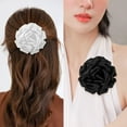 thumbnail image 3 of 3 Pcs Rose Flower Brooches and Pins for Women Hair Pin for Women & Flower Clips for Hair | Red Brooches for Women with Hair Clip | Lapel Pin for Women | Hat Pins for Women (White&Black&Golden Combo), 3 of 7