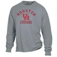 thumbnail image 2 of Men's ComfortWash Gray Houston Cougars Arch Logo Garment Dyed Long Sleeve T-Shirt, 2 of 3