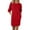 Red Dress for Women, variant on Ygbgbb Women's Casual Round Neck Five Quarter Sleeve Pocket Solid Color Dress (Red,L)