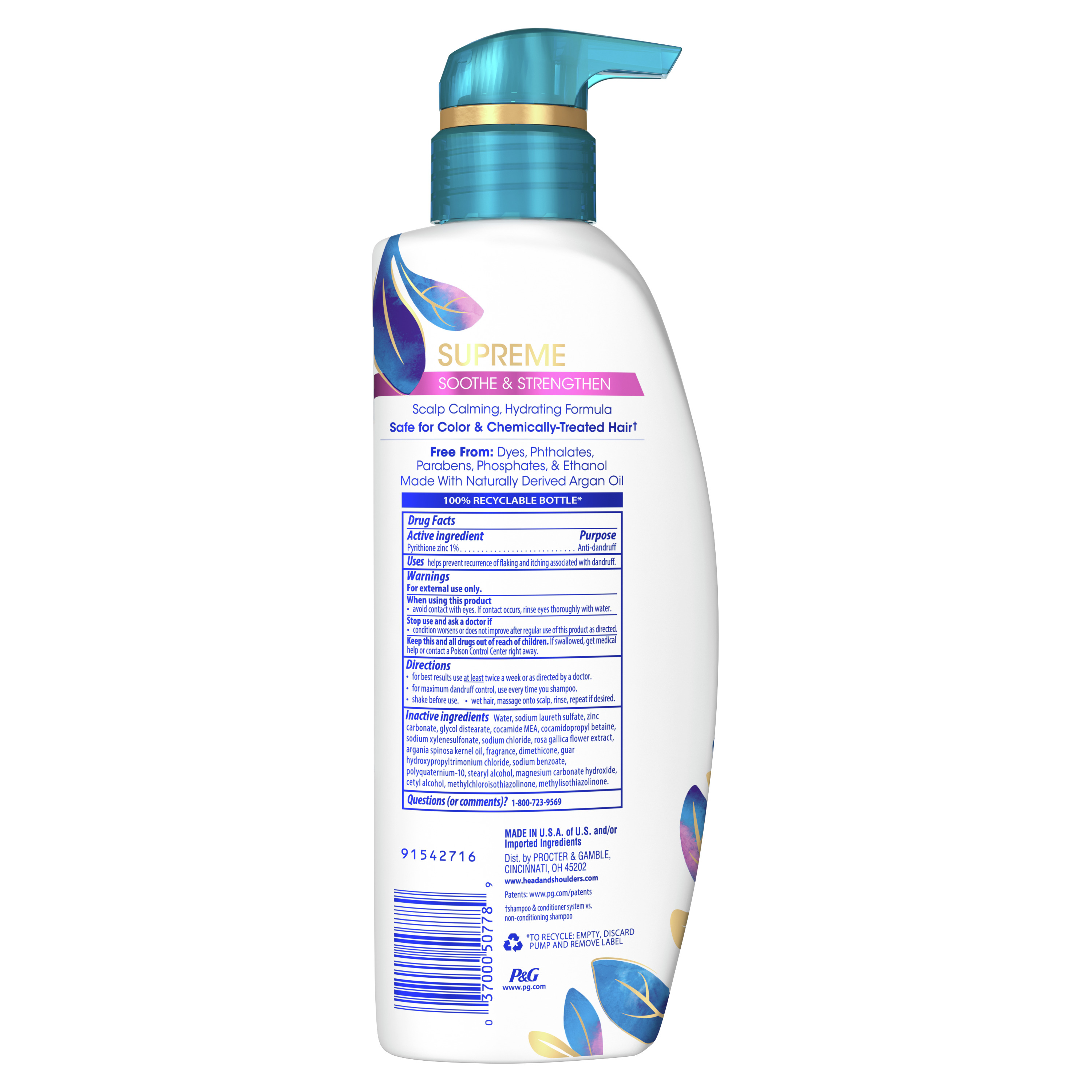 Head & Shoulders Supreme Moisturizing Soothe and Strengthen Dandruff Relief Daily Shampoo, 11.8 fl oz - image 2 of 9
