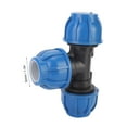 thumbnail image 2 of Peahefy Tee Connector,PE Plastic Water Pipe Fitting Accessories 32mm Tee Connector for Pipe Connection,Water Pipe Connection, 2 of 8