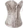 thumbnail image 2 of Womens Vintage Lace Boned Renaissance Corset 2001-Cream-6XL, 2 of 7