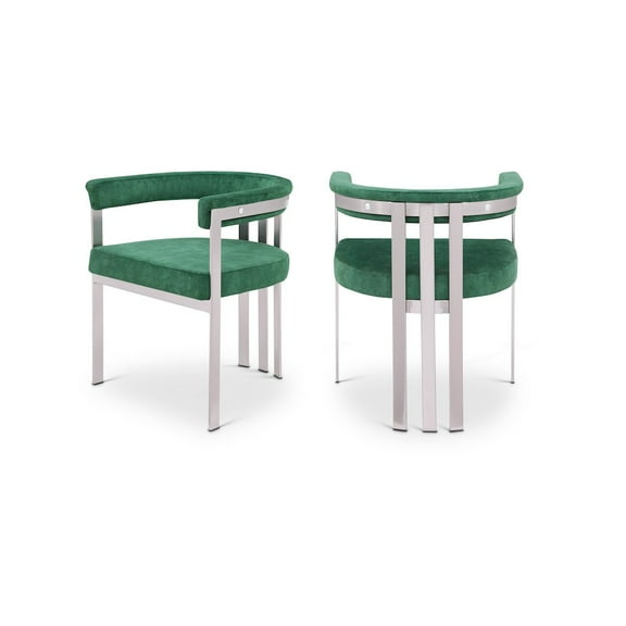 Meridian Furniture Marcello Green Velvet Dining Chair (Set of 2)