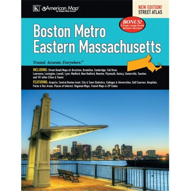 Universal Map 14172 Boston, Metro & Eastern Massachusetts Street Atlas