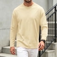 thumbnail image 6 of OYXSER Men's Long Sleeve T Shirt Crew Neck Cotton Soft Lightweight Basic Tee 9 Colors S-3XL, 6 of 9