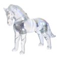 thumbnail image 1 of Crystal Zodiac Horse Figurine, Decorative Animal Ornament for Home and Office, Cartoon Style Miniature Sculpture Symbolizing Prosperity and Luck for, 1 of 5