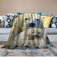 thumbnail image 2 of HENGT Polar Bear Throw Blanket Cozy Plush Cute Bears Flannel Ultra Soft Blankets Lightweight Fuzzy Party Blanket Gifts for Girls Women Men Boys Bed Couch Sofa, 2 of 6