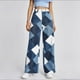 thumbnail image 1 of WILLBEST Pantalones Mujer Pantalones Vaqueros Holgados de Mezclilla para Mujer Con Bolsillo Con Cremallera, Pantalones Casuales Estampados, Pantalones Elásticos Cómodos para Uso Diario Grande, 1 of 6