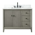 thumbnail image 2 of Vanity Art 42" Bathroom Vanity with Sink and Engineered Marble Top, Freestanding Storage Cabinet with 2 Drawers, 1 Shelf and Flip Down Tray, 2 of 8