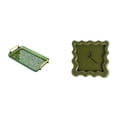 thumbnail image 1 of Bandeja para servir,Bandeja rectangular para servir en la cocina con asa,Reloj de pared,Reloj de pared decorativo para baño o dormitorio,Reloj de pared cuadrado silencioso,sin tictac,ideal, 1 of 8