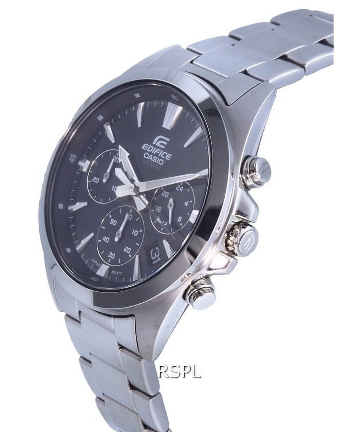 Casio Edifice Men's Black Dial Stainless Steel Watch EFV-630D-1A