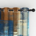 thumbnail image 3 of Lfeey Rustic Wooden Blackout Curtains, Vintage Wood Panel Texture, Bedroom Living Room Curtains, 42"x108", 2 Panels, 3 of 6
