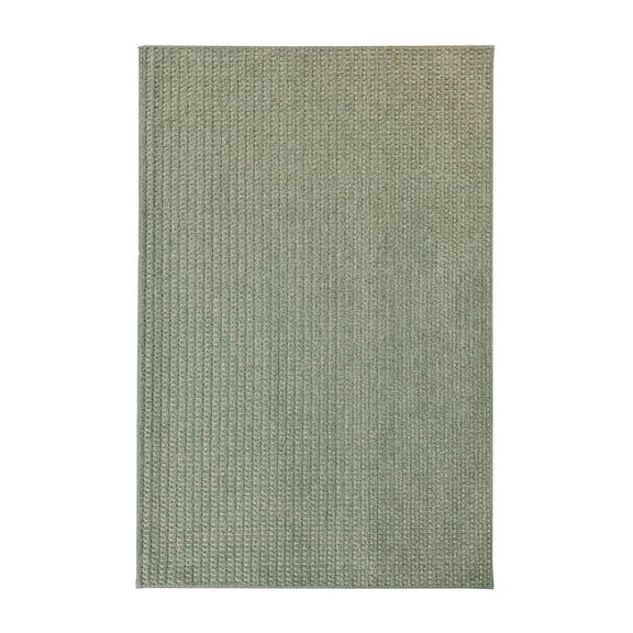 2'x3' Soft and Durable Interlace Indoor - Outdoor Area Rugs Lightweight and Flexible for Easy Cleaning and Transport (Color: Olive)