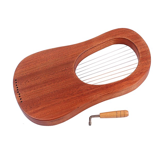 Toystoory 10 cuerdas Lyre Harp Piano práctica profesional instrumentos de cuerda artesanía de instrumento de música Festival regalos arpas Accesorios para instrumentos musicales Toystoory OD023552-00