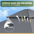 thumbnail image 5 of AOXUN Outdoor Gazebo for Patio 10x10, Metal Frame Canopy with Double Roofs, Heavy Duty Party Tent and Shelter with Mosquito Netting and Privacy Screen for Backyard, Lawn, Garden, Deck (Grey), 5 of 9