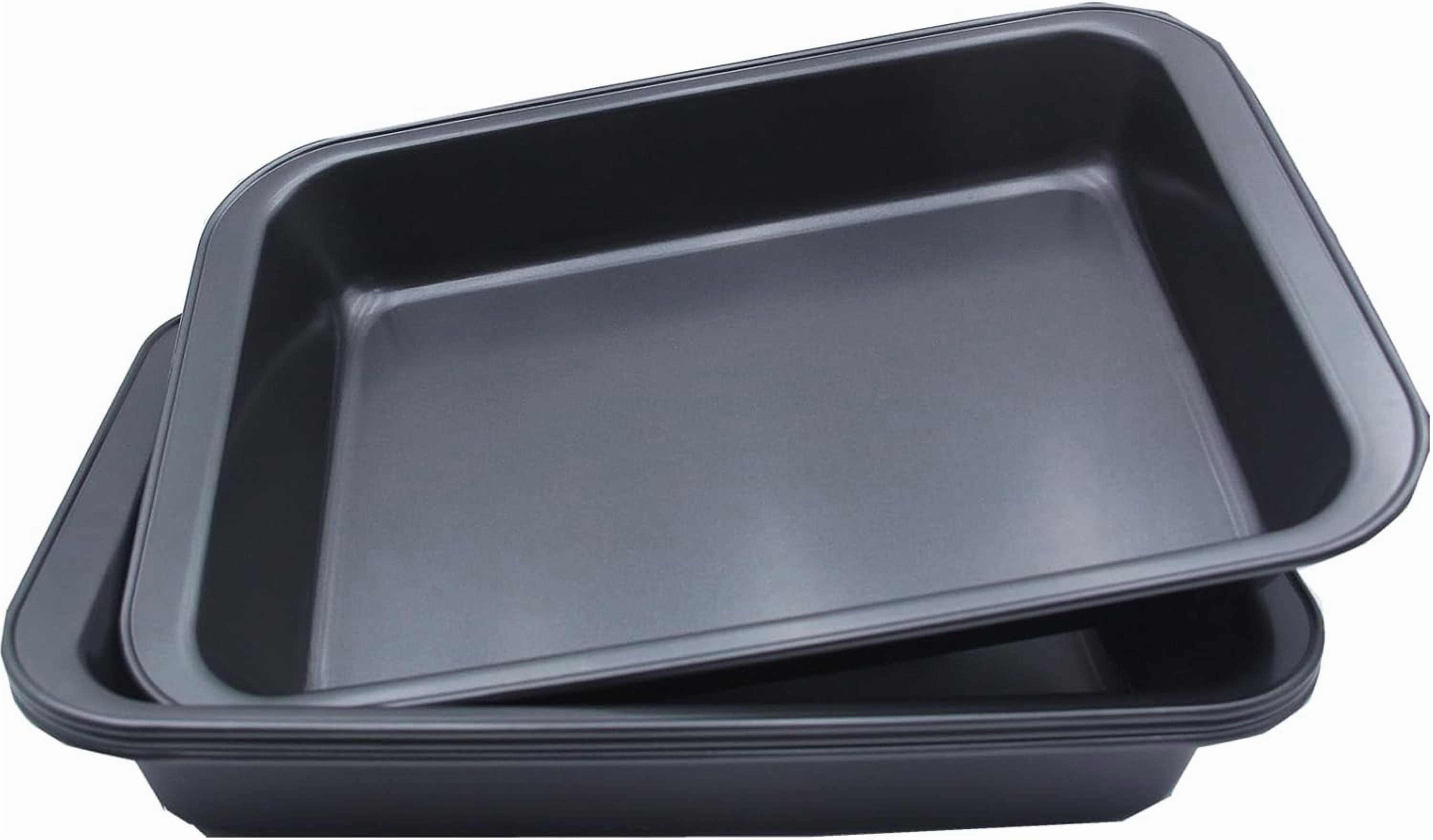 4 Pack Rectangle Baking Pan, 9x13 Inch Deep Cookie Sheet Tray Nonstick, Heavy Duty Carbon Steel Oven Cake Pan for Brownies, Lasagna, Sheet Cakes, Roasting Vegetables, BPA Free