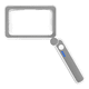 thumbnail image 1 of Lupa Recargable De 4x Para Lectura, Con 10 Luces Led GRIS, 1 of 5