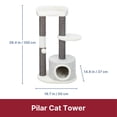 thumbnail image 6 of TRIXIE Pilar Plush & Sisal 3-Level 39.4" Cat Tower, Scratching Posts, Condo, Cat Toy, Gray, 6 of 8