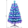 3 FT Fiber Optic Christmas Tree,Small Prelit White Artificial