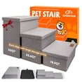 thumbnail image 1 of Pet Stairs Zerbuger de 3 peldaños con almacenamiento para perros y gatos de hasta 200 libras, 1 of 7